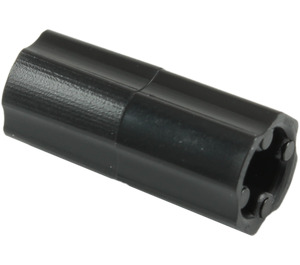 LEGO Black Axle Connector (Smooth with 'x' Hole) (59443)