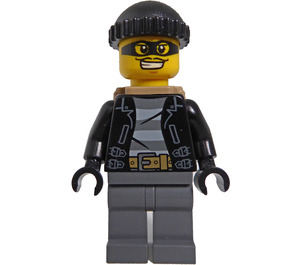 LEGO City Bandit, mask, black knit hat, backpack Minifigure