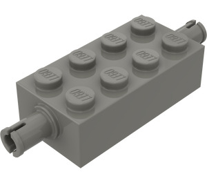 LEGO Dark Gray Brick 2 x 4 with Pins (6249 / 65155)