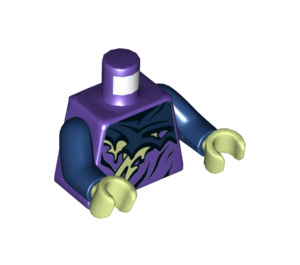 LEGO Dark Purple Ghost Ninja Attila Minifig Torso (973 / 76382)
