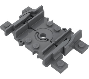 LEGO Dark Stone Gray Flex Rail 4 x 8 (64022)