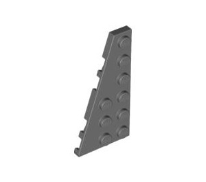 LEGO Dark Stone Gray Wedge Plate 3 x 6 Wing Left (54384)