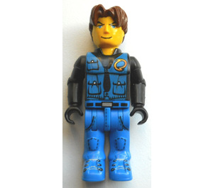 LEGO Jack Stone with Black Jacket, Blue Legs and Blue Vest Minifigure