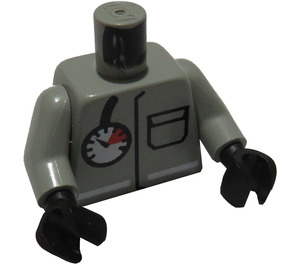 LEGO Light Gray Town Airport Fireman Torso (973)