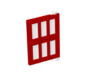LEGO Red Door 1 x 4 x 5 Right with 6 Panes (73312)