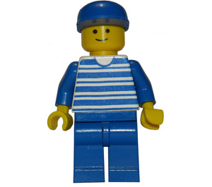 LEGO Truck Driver with Blue Striped Shirt Minifigure