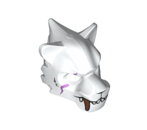 LEGO Tiger / Wolf Mask  with Fangs and Lavender Wounds (15083 / 17342)