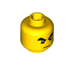 LEGO Yellow Cole Head (Recessed Solid Stud) (15009 / 93619)