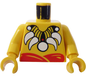 LEGO Islander King Torso with White Tooth Necklace with Yellow Arms and Yellow Hands (973)