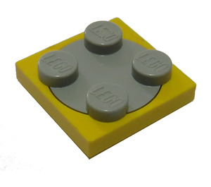 LEGO Turntable 2 x 2 Plate with Light Gray Top (3680)
