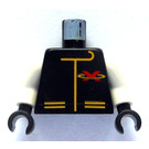 LEGO Extreme Team Torso with Red X and Yellow Zipper and Pockets with White Arms and Black Hands (973)