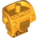 LEGO Minifigure Torso with Orange and Gold Circuitry and Orange Bull Head (24128)