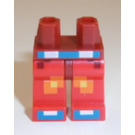 LEGO Minifigure Hips with Red Legs with Blue Belt and Shoes (3815)