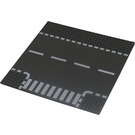 LEGO Baseplate 32 x 32 Road 6-Stud T Intersection with White Dashed Lines and Crosswalk (44341 / 54202)