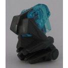 LEGO Toa Head with Transparent Light Blue Toa Eyes/Brain Stalk