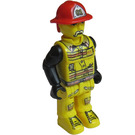 LEGO Fireman with White Moustache and 01 on Helmet Minifigure