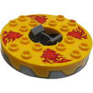 LEGO Ninjago Spinner with Yellow Top and Red Flames and Lions (98354)