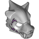 LEGO Tiger / Wolf Mask  with Fangs with Stitches and Purple Wounds (15083 / 17366)