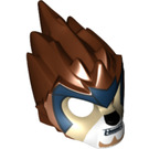 LEGO Minifigure Lion Head with Tan Face and Dark Blue Headpiece (11129 / 13025)