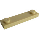 LEGO Tan Plate 1 x 4 with Two Studs without Groove (92593)
