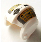 LEGO Rebel Pilot Helmet with Yellow Grid on Olive (30370)