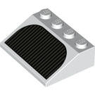 LEGO Slope 3 x 4 (25°) with Black Vertical Grille (3297 / 77118)