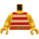 LEGO Yellow Red and White Striped Tank Top (973)