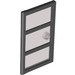 LEGO Door 1 x 4 x 6 with 3 Panes and Transparent Black Glass and Stud Handle (35166 / 60797)
