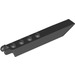 LEGO Black Hinge Plate 1 x 8 with Angled Side Extensions (Squared Plate Underneath) (14137 / 50334)