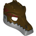 LEGO Dark Brown Minifigure Crocodile Head with Silver Jaw (12551 / 12839)