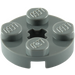 LEGO Dark Stone Gray Plate 2 x 2 Round with Axle Hole (with '+' Axle Hole) (4032)