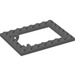 LEGO Dark Stone Gray Plate 6 x 8 Trap Door Frame Recessed Pin Holders (30041)