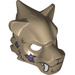 LEGO Tiger / Wolf Mask  with Fangs with Copper Chain and Purple Wounds (15083 / 17345)