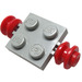LEGO Plate 2 x 2 with Red Wheels