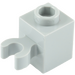 LEGO Medium Stone Gray Brick 1 x 1 with Vertical Clip (Open 'O' Clip, Hollow Stud) (60475 / 65460)