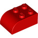 LEGO Red Slope Brick 2 x 3 with Curved Top (6215)