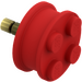 LEGO Red Wheel with Studs (With Inner Side Supports) (7039)