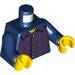 LEGO Torso with red plaid, collared shirt (76382)