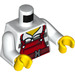 LEGO White Robber Minifig Torso (973 / 76382)