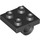 LEGO Black Plate 2 x 2 with Hole without Underneath Cross Support (2444)