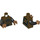 LEGO Dark Brown Tasu Leech Minifig Torso with Black Arms and Medium Dark Flesh Hands (973 / 76382)