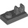 LEGO Dark Stone Gray Plate 1 x 2 with Top Clip with Gap (92280)