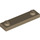LEGO Dark Tan Plate 1 x 4 with Two Studs without Groove (92593)