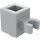 LEGO Medium Stone Gray Brick 1 x 1 with Vertical Clip (Open &#039;O&#039; Clip, Hollow Stud) (60475 / 65460)