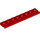 LEGO Red Plate 1 x 8 with Door Rail (4510)