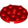 LEGO Red Plate 4 x 4 Round with Hole and Snapstud (60474)