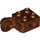 LEGO Reddish Brown Brick 2 x 2 with Hole, Half Rotation Joint Ball Vertical (48171 / 48454)