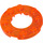 LEGO Transparent Neon Reddish Orange Plate 4 x 4 Round with Cutout (11833 / 28620)
