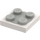 LEGO White Turntable 2 x 2 Plate with Light Gray Top
